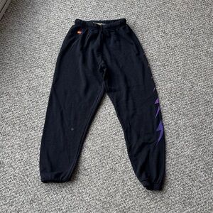 Aviator Nation Black Joggers with Purple and Red Accents